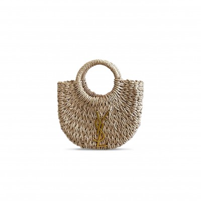 YSL SMALL STRAW BEACH BAG  (20*14*5cm) 
